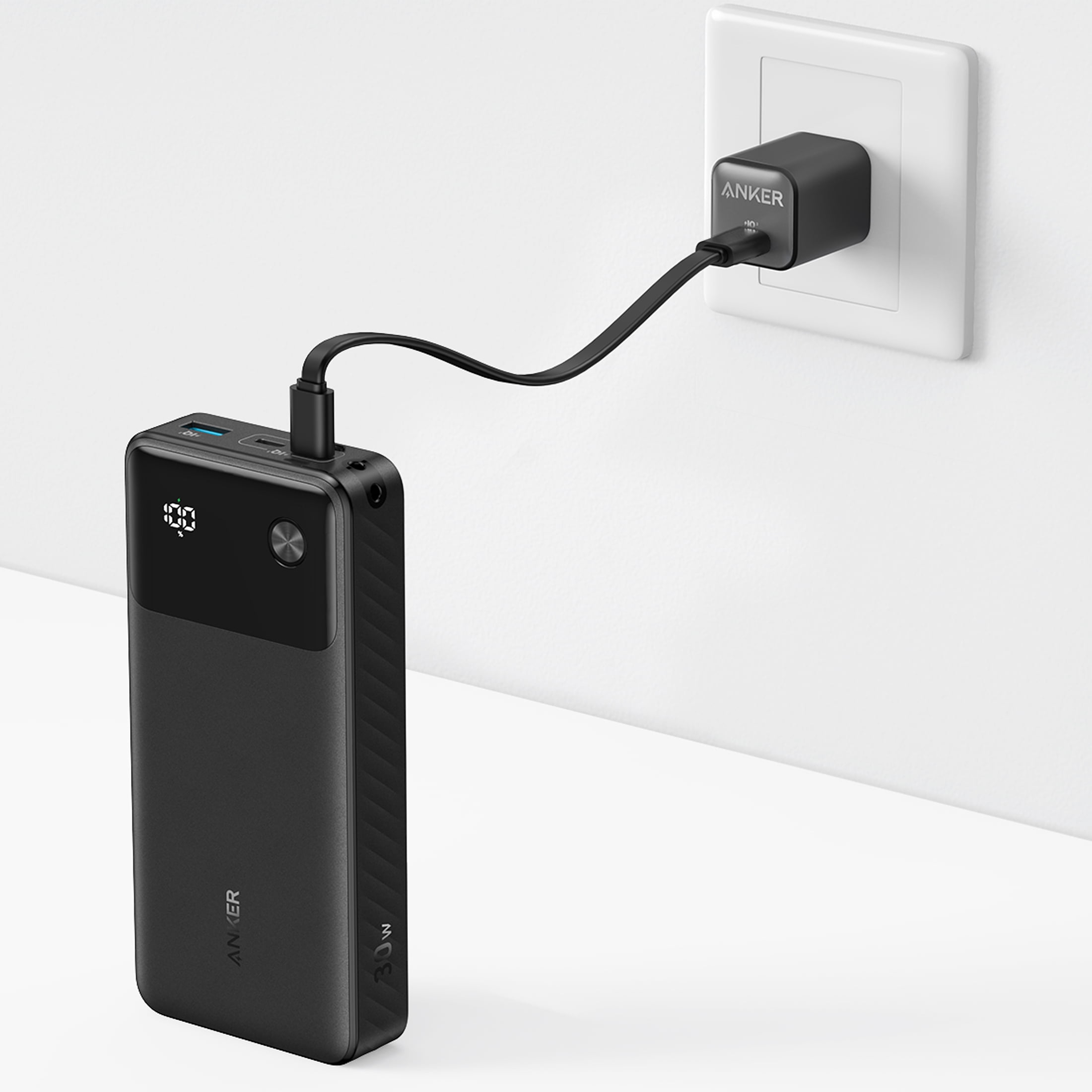 Anker Power Bank with Digital Screen (20,000mAh, 30W, 3-Port) - Image 3