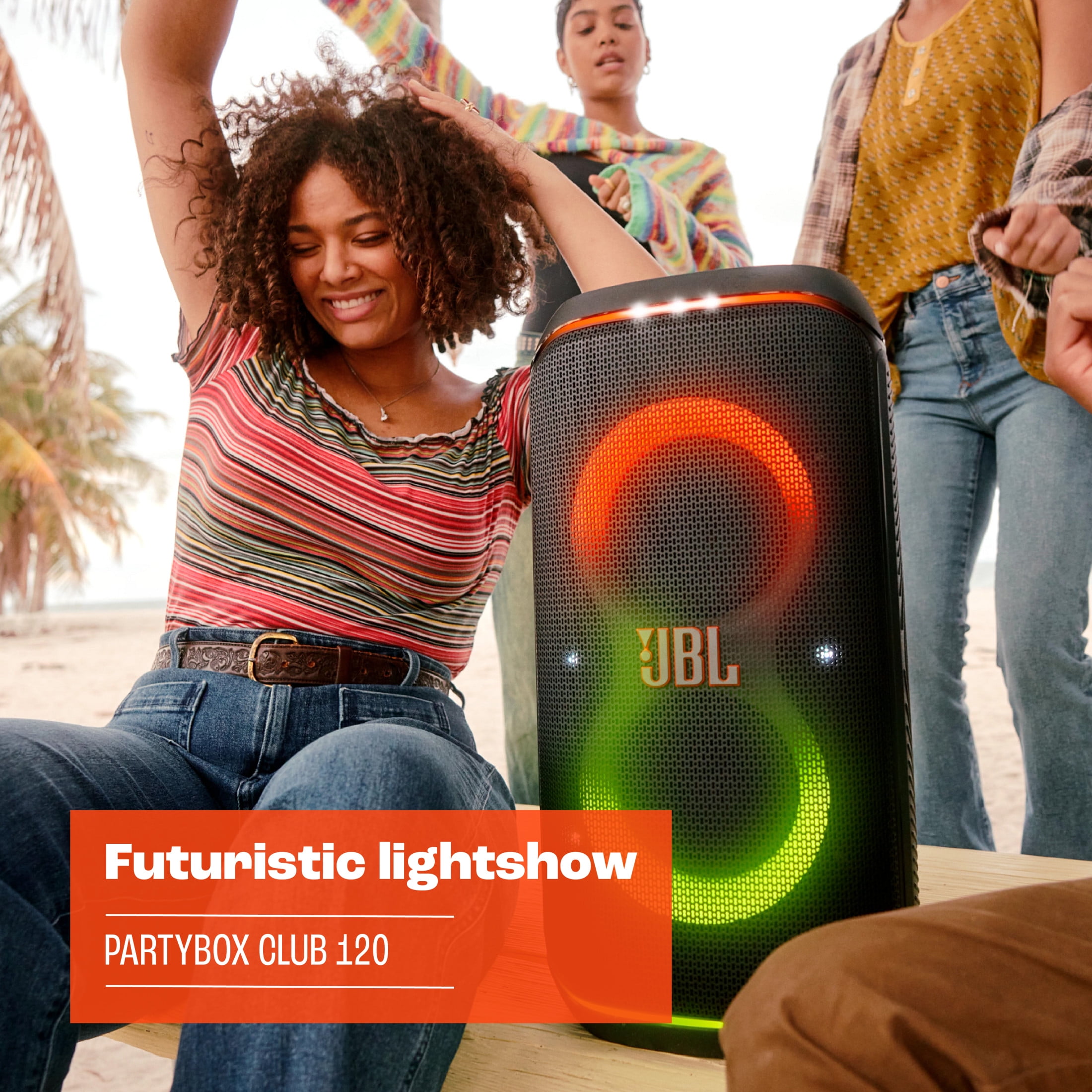 JBL PartyBox Club 120 - Portable party speaker with adaptive futuristic lightshow - White - Image 3
