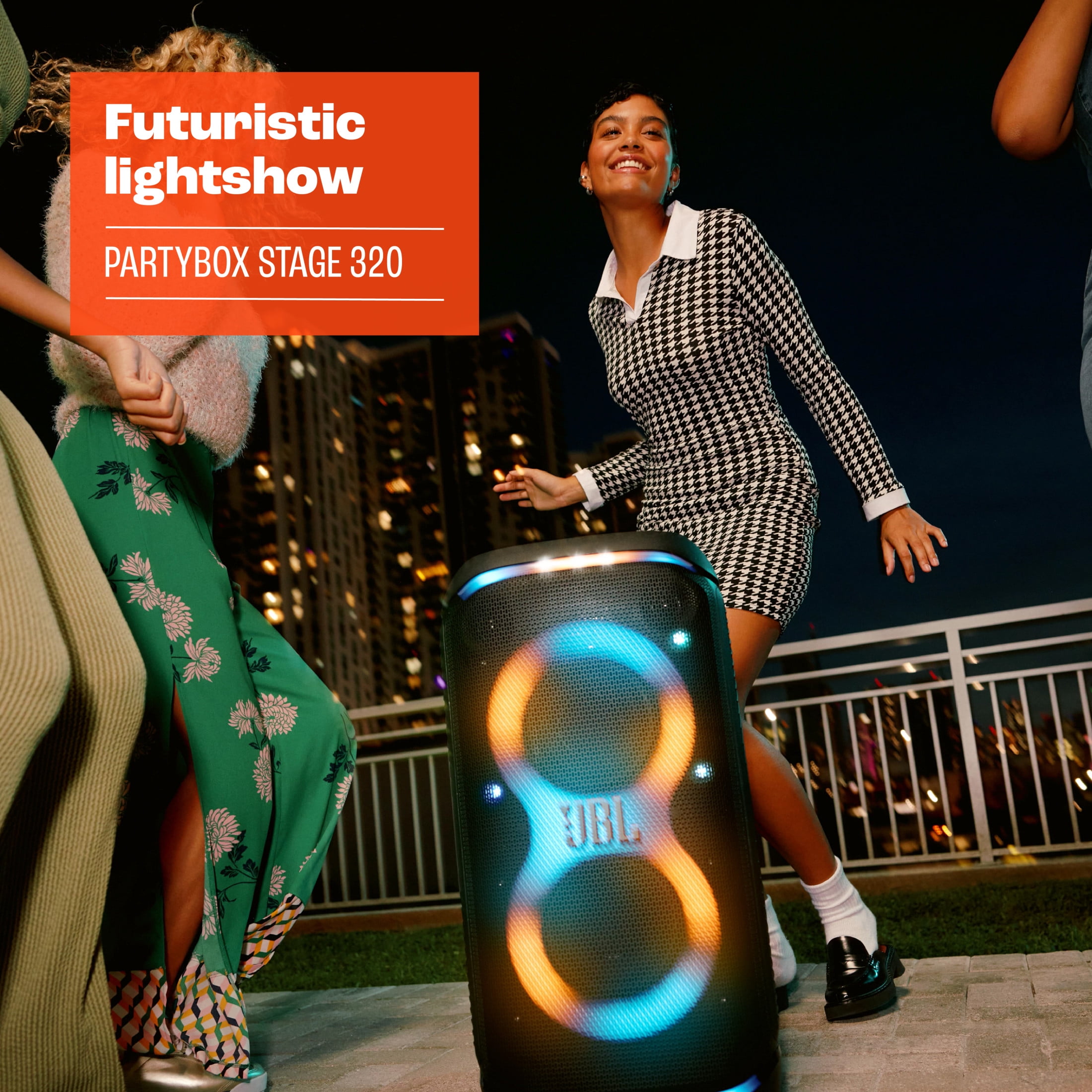 JBL PartyBox Stage 320 - Portable party speaker with wheels - Black - Image 3