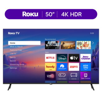 Roku Smart TV 2025 – 50-Inch Select Series, 4K HDR TV – Roku TV with Enhanced Voice Remote