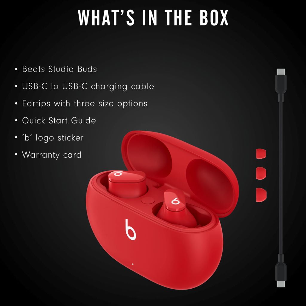 Beats by Dr. Dre Studio Buds True Wireless Bluetooth Earbud Headphones Type, Red - Image 7