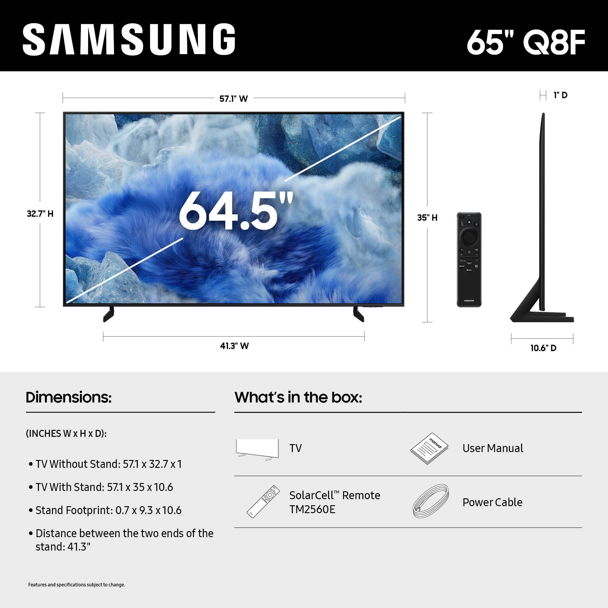 Samsung 65” Class QLED Q8F 4K Samsung Vision AI Smart TV 2025 - QN65Q8FAAFXZA - Image 5