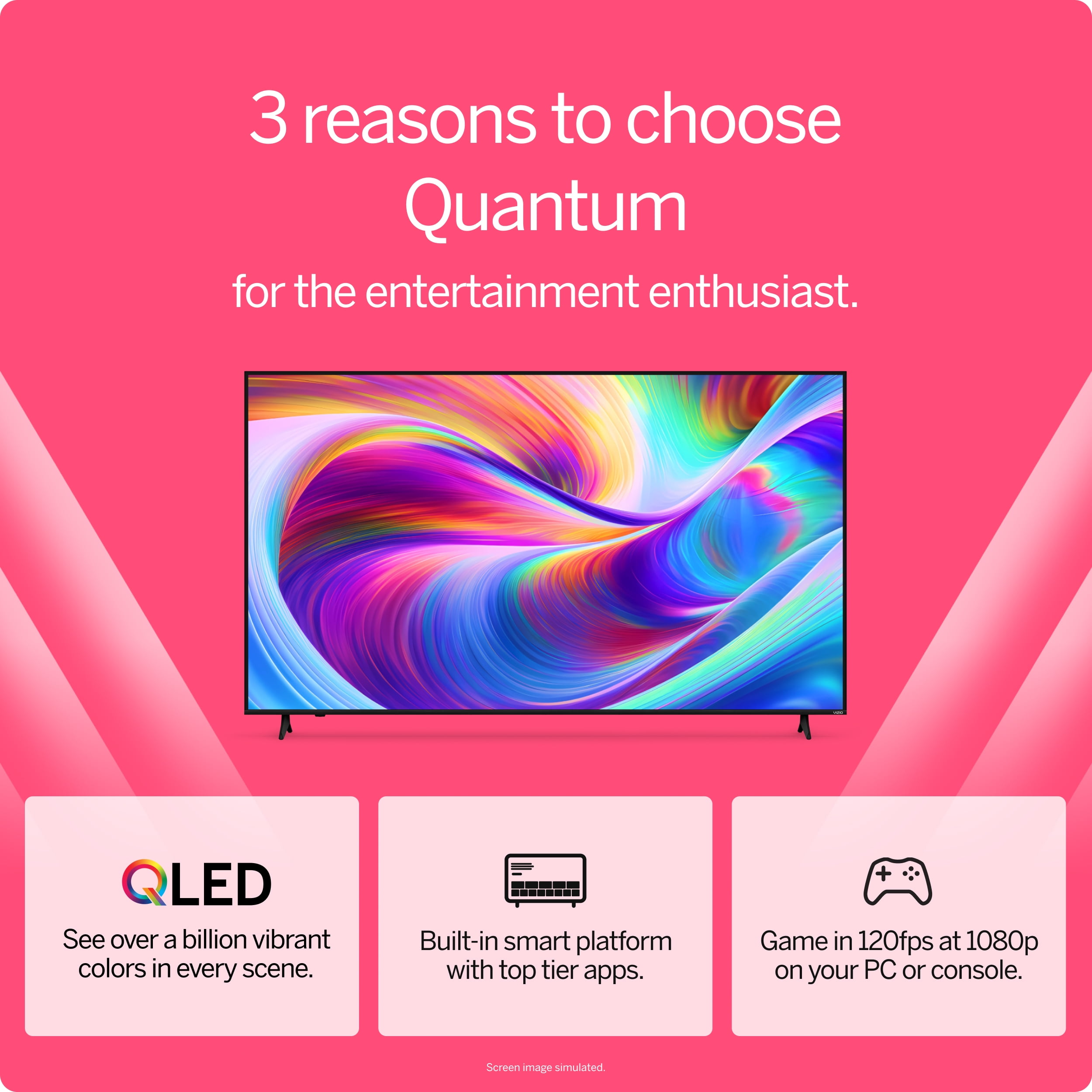 VIZIO 43" Class Quantum 4K QLED HDR Smart TV (VQD43M-08) - Image 4
