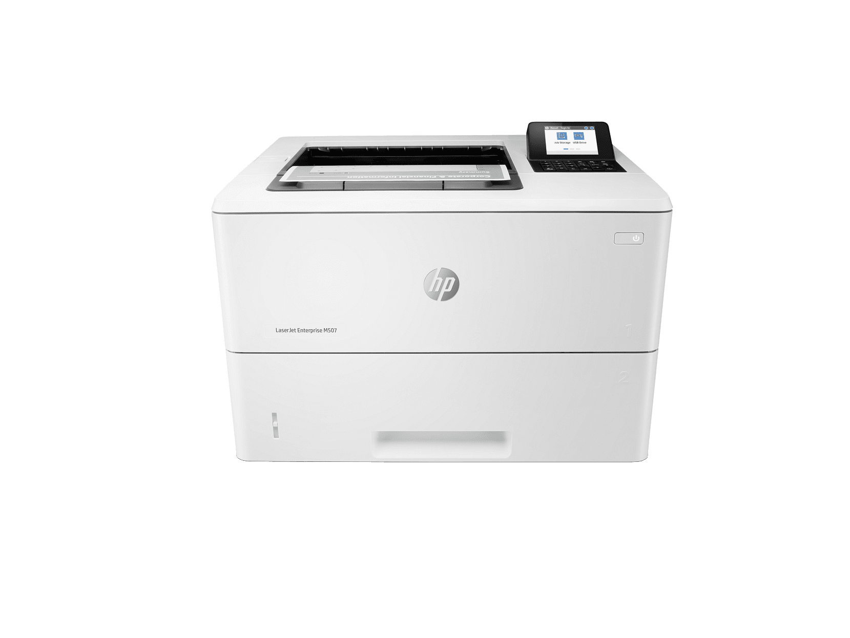 HP LaserJet Enterprise M507n Laser Printer, Black And White Mobile Print Up to - Image 2