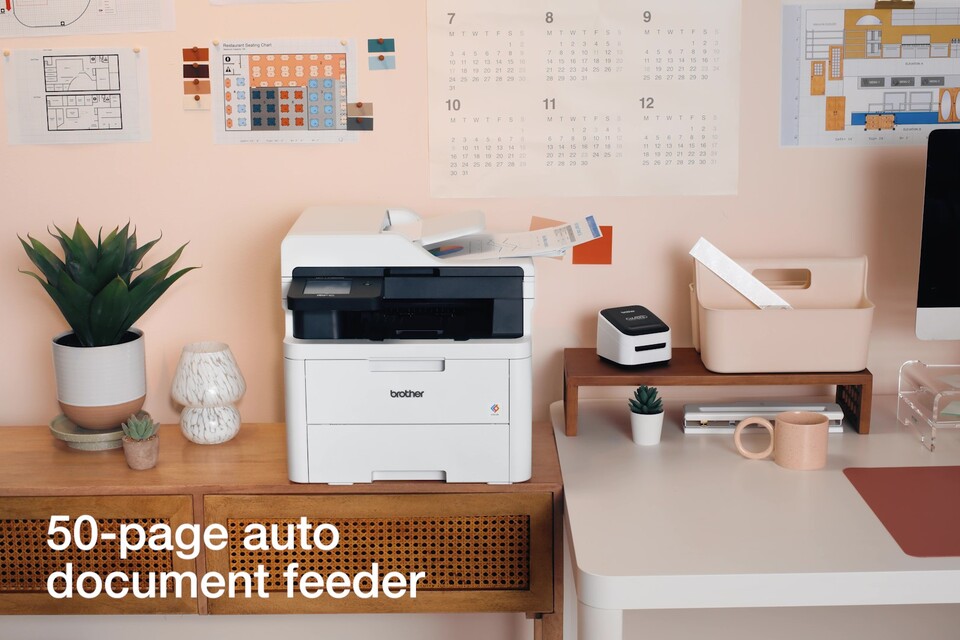 Brother MFC-L3720CDW Wireless Digital Color All-in-One Printer with Laser Quality Output, Copy, Scan and Fax, Duplex and Mobile Printing - Image 2