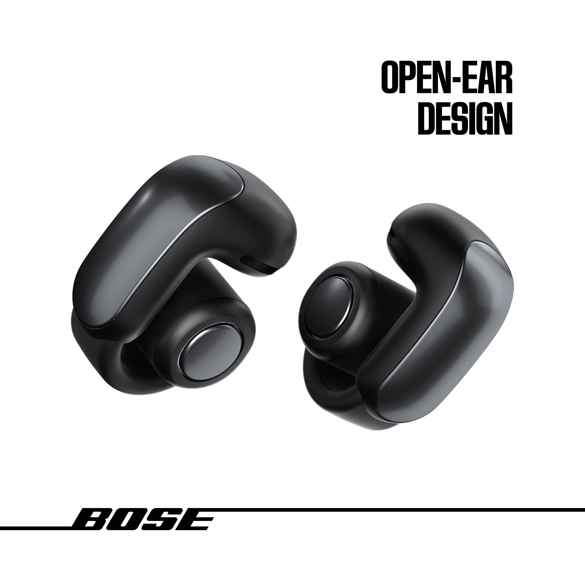 Bose 881046-001R Ultra Open-Ear True Wireless Bluetooth Open Earbuds, Black
