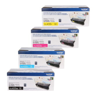 Brother TN433BK, TN433C, TN433Y, TN433M 4-Color Toner Cartridge Set