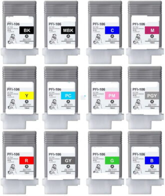 Compatible cartridges Multipack for Canon PFI-106 - 12 pack