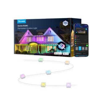 Govee 100ft RGBIC Permanent Outdoor Lights with 72 Lights, White version