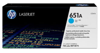 HP 651A Cyan Original LaserJet Toner Cartridge, ~16,000 pages, CE341A