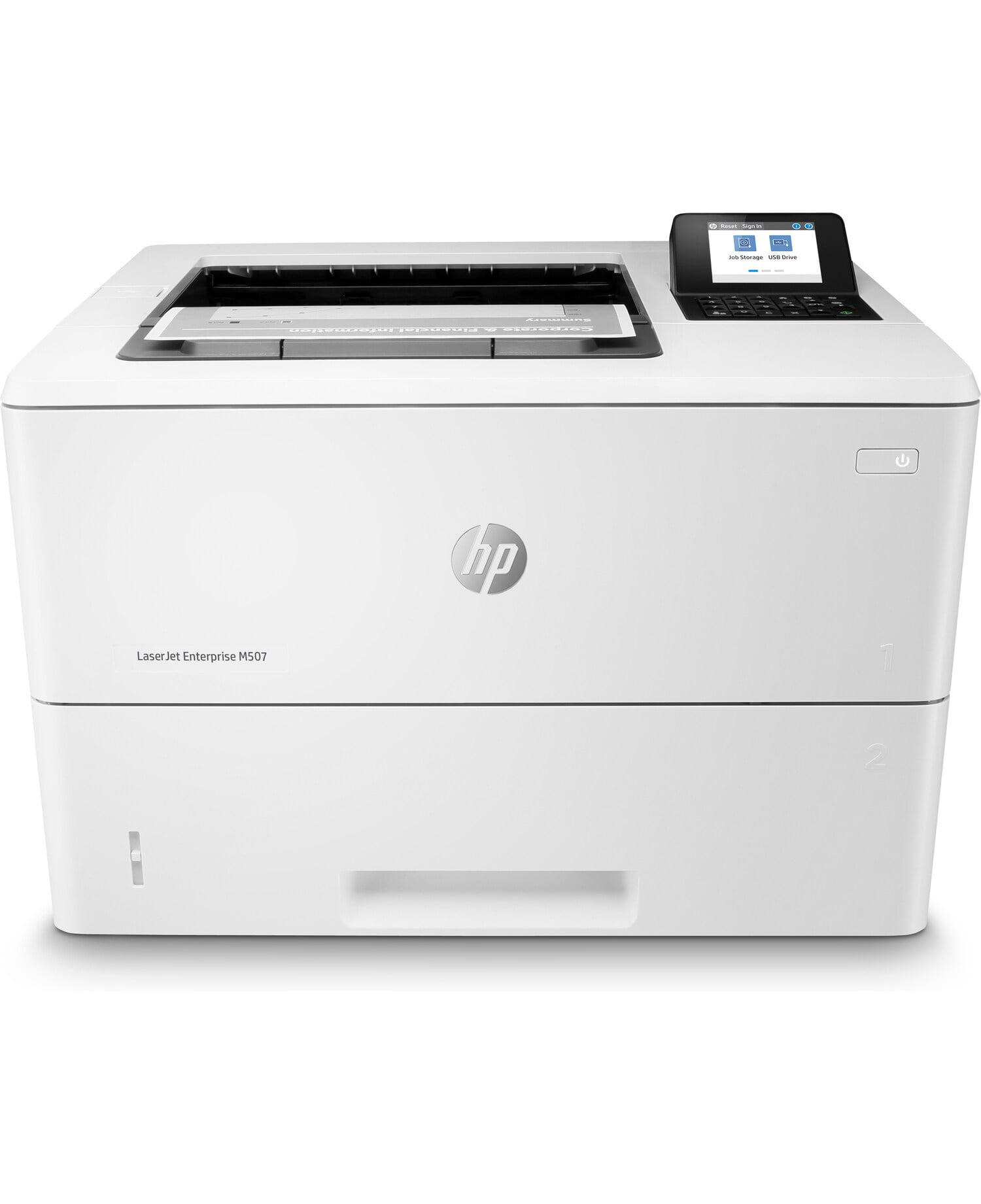 HP LaserJet Enterprise M507n Laser Printer, Black And White Mobile Print Up to