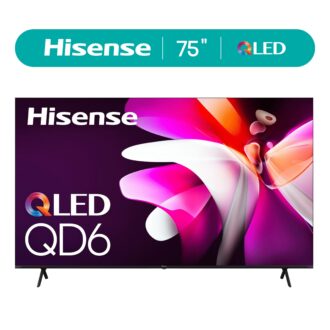 Hisense 75-Inch Class QD6 Series QLED UHD 4K HDR Google Smart TV (75QD6N) - QLED, Dolby Vision, Dolby Atmos, 4K AI Upscaler, Motion Rate 120, HDR 10+, Game Mode Plus, Voice Remote