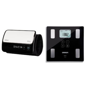 OMRON BP7000 Evolv Wireless Upper Arm Blood Pressure Monitor & BCM-500 Body Composition Monitor and Scale with Bluetooth Connectivity