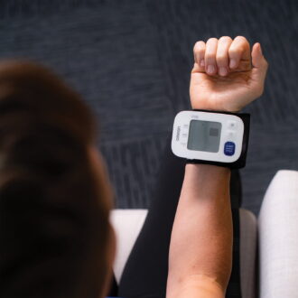 Omron 3 Series Wrist Blood Pressure Monitor and SC-150 Digital Scale with Bluetooth Connectivity, BP6100, SC-150