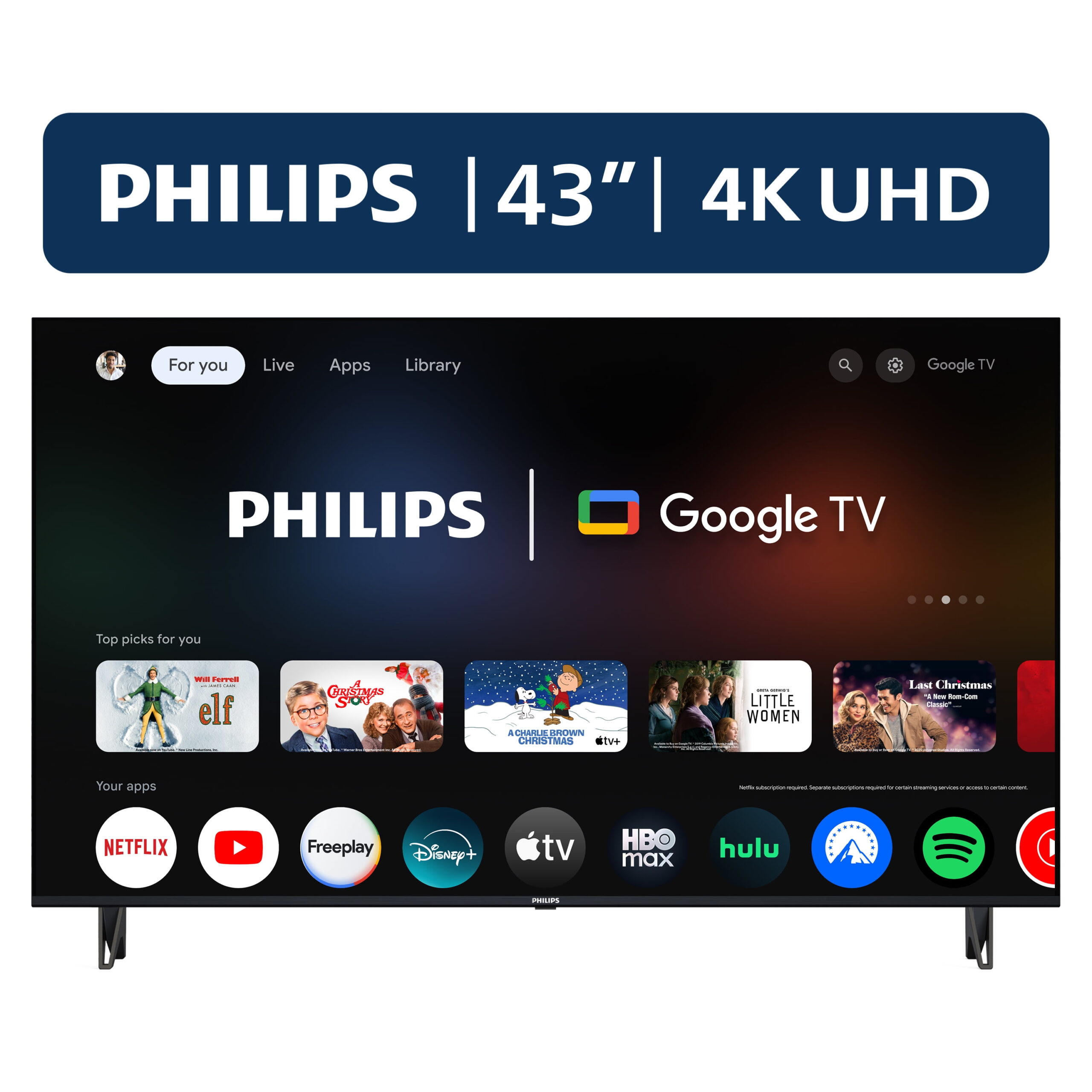 Philips 43" Class 4K (2160p) Smart LED TV (43PUL7652/F7)