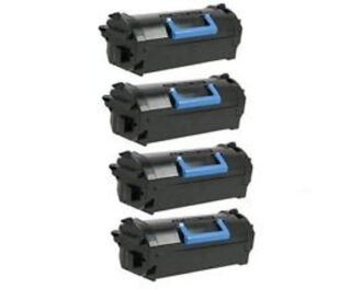 Remanufactured Dell 331-9756 (X5GDJ) toner cartridges - high capacity black - 4-pack