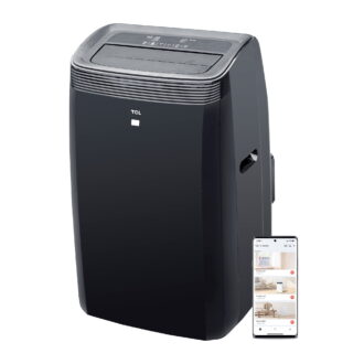TCL 10,000 BTU SACC Portable Air Conditioner and Heater, Black, All-Season Comfort, Smart Heating, NEW, W10PH95-B
