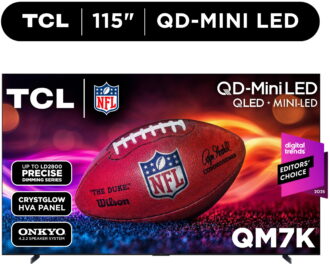 TCL 115" Q Series 4K UHD HDR QD-Mini LED Smart TV with Google TV – 115QM7K