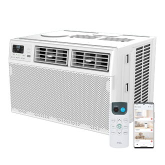 TCL 8,000 BTU Smart Window Air Conditioner, Fan & Dehumidifier, 350 Sq. Ft., Remote Control, Quiet Cooling, Works with Alexa/Google Assistant, W8W92-4