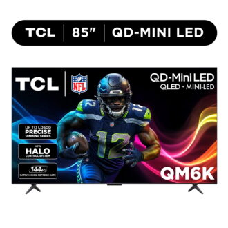 TCL 85" Class QM6K Series QD-Mini LED QLED 4K UHD HDR Smart Google TV (NEW 2025) - 144Hz, Dolby Atmos Onkyo Audio, Halo Control System - 85QM6K