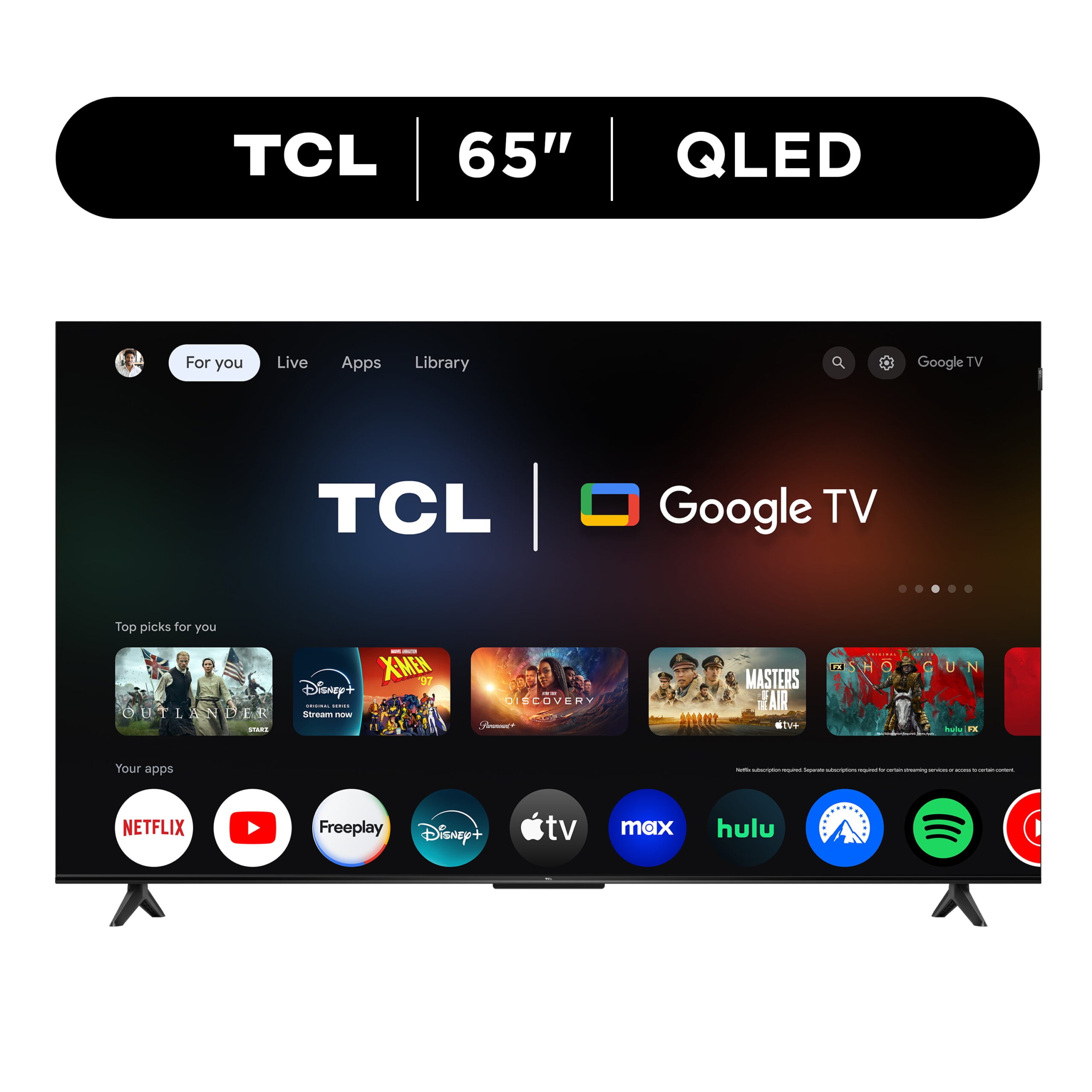 TCL 65" Q Series QLED 4K UHD HDR Smart Google TV (NEW 2025) - Dolby Vision, Dolby Atmos, Motion Rate 120, HDR 10+, Auto Game Mode - 65Q51K