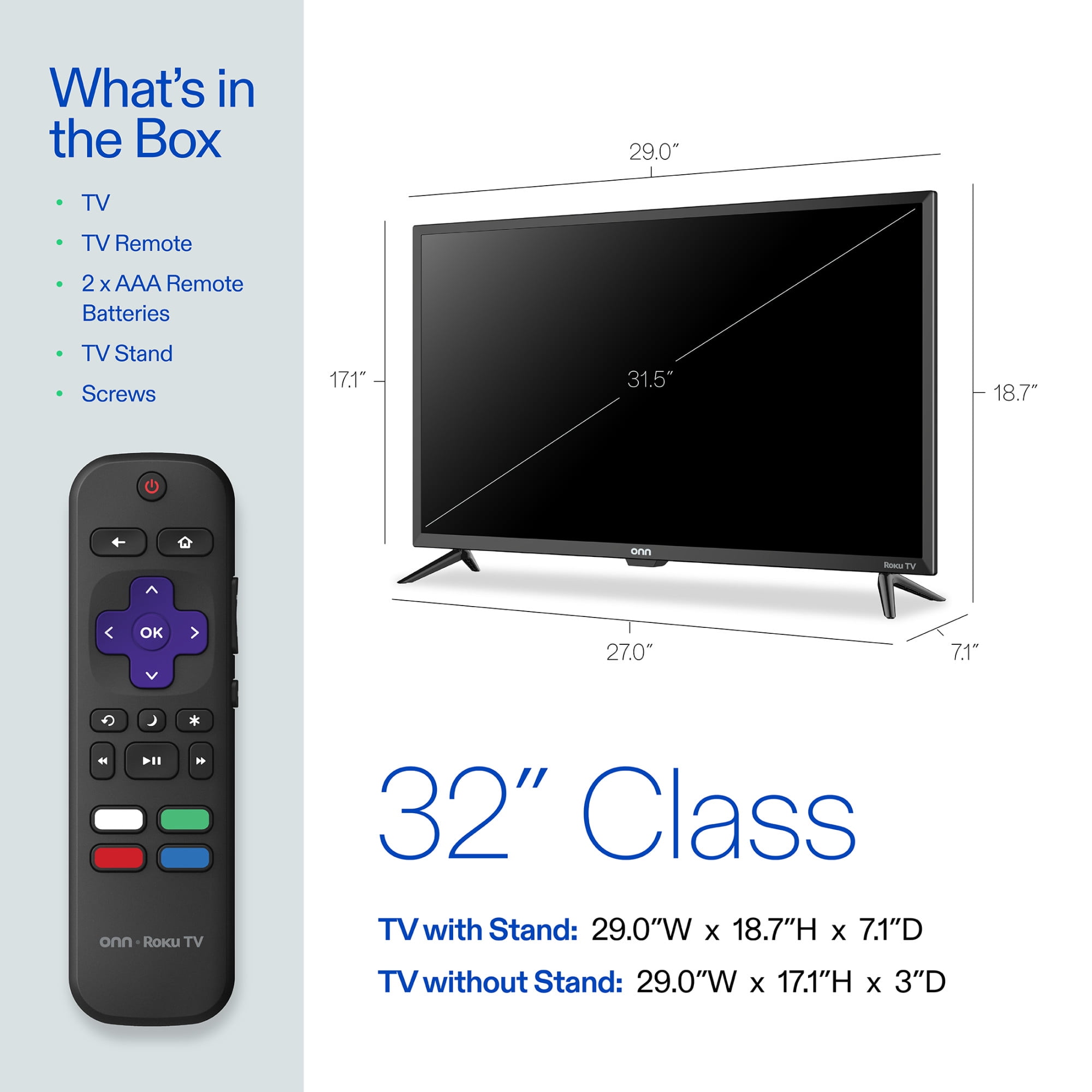 onn 32” Class 720P HD Roku Smart Television, 100012589 - Image 6