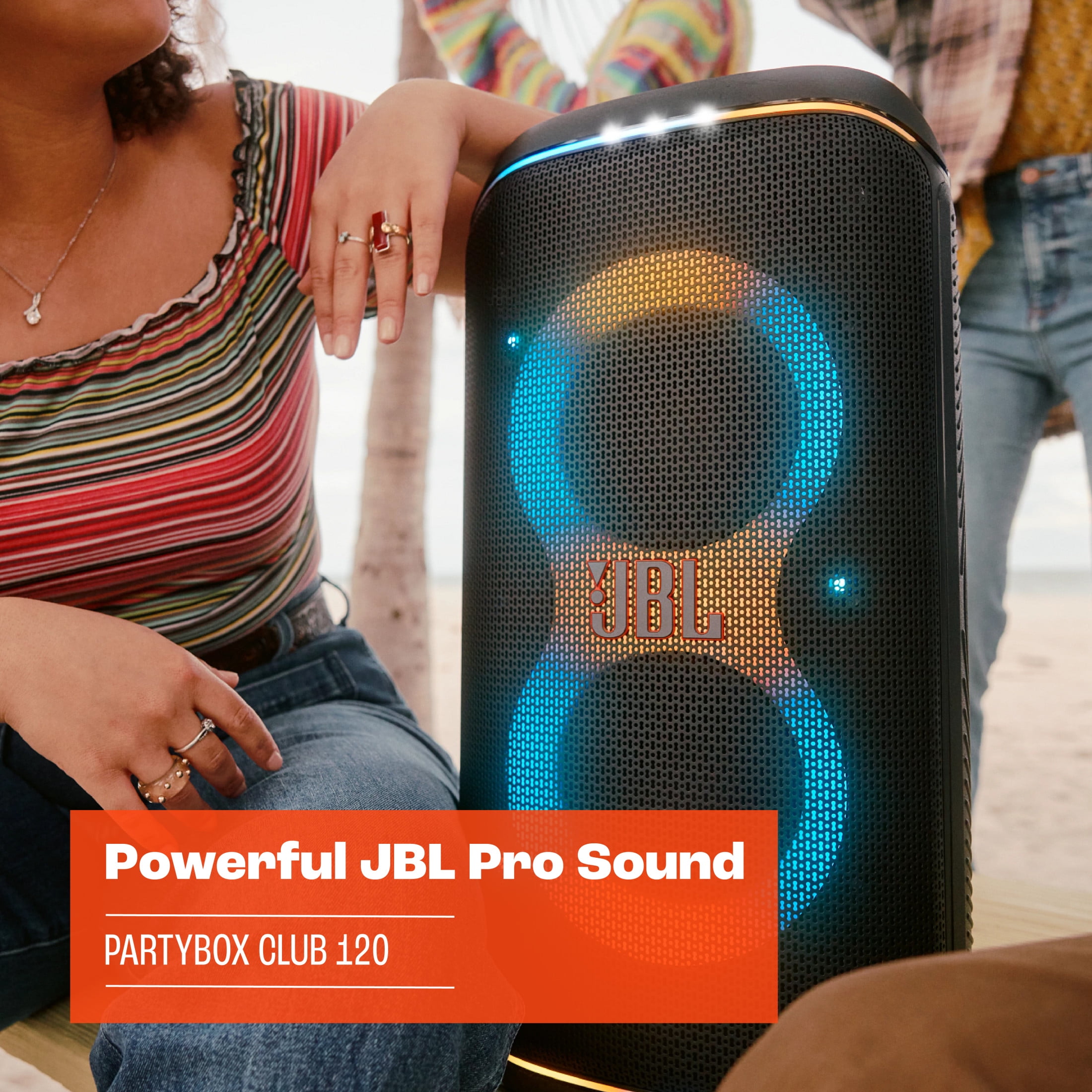 JBL PartyBox Club 120 - Portable party speaker with adaptive futuristic lightshow - White - Image 2