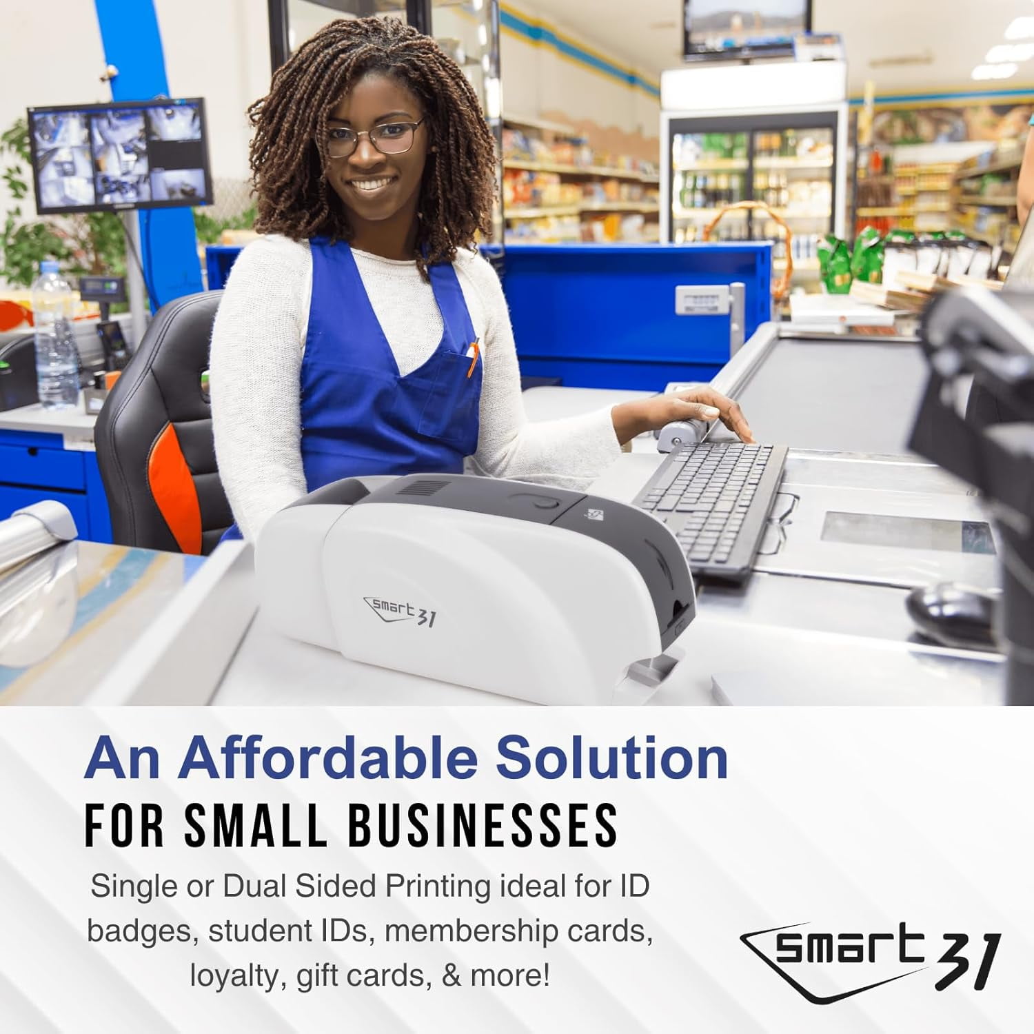 IDP SMART-31D Duplex ID Card Printer Kit: Includes Printer, Color Ribbon, 100 Cards and Software (23 sec/card YMCKO) (5 sec/card Mono) (300 dpi) (USB) - Image 4