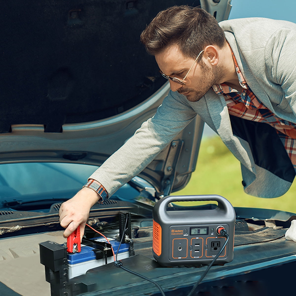 Jackery Explorer 290 Plus Portable Power Station with Automobile Battery Charging Cable - Image 5