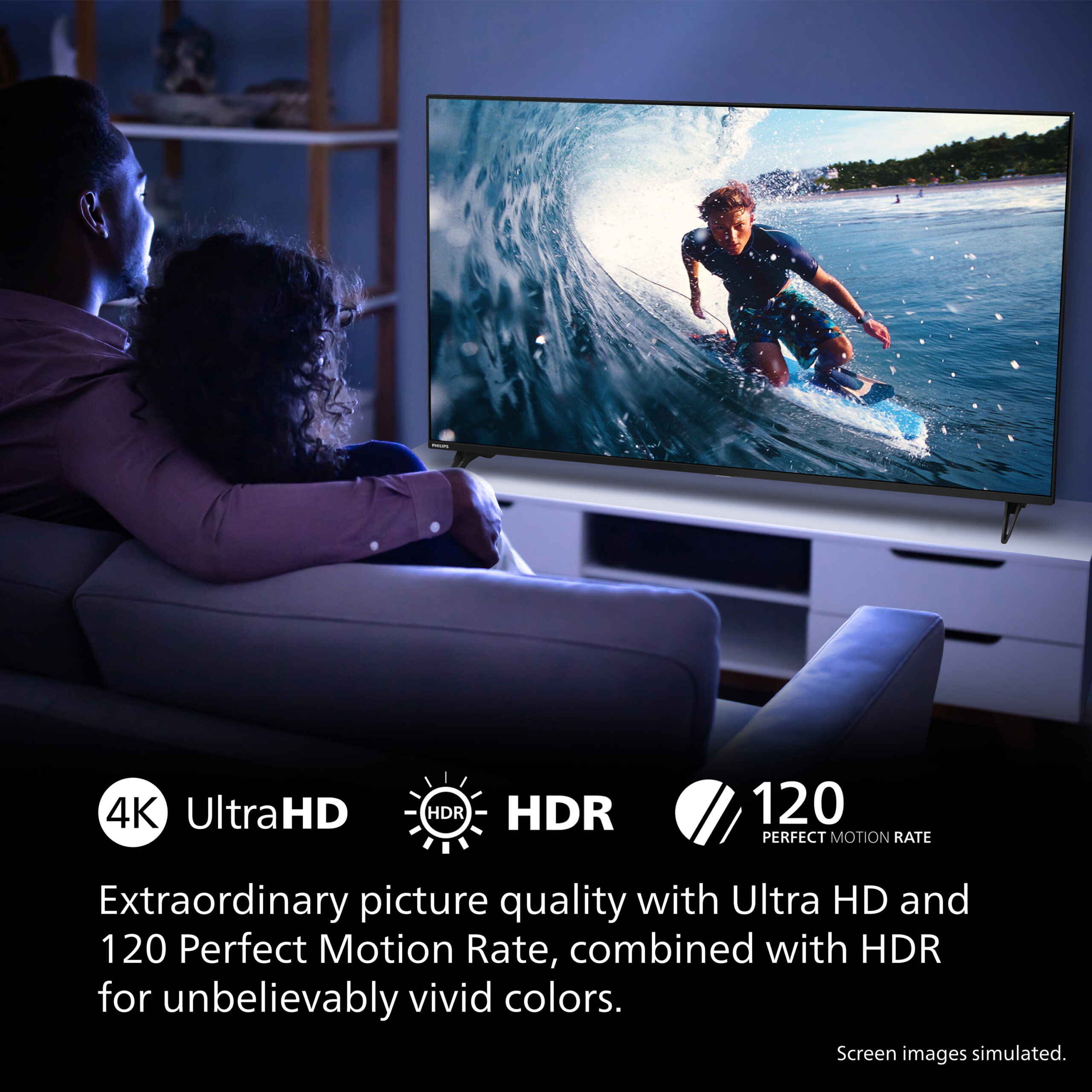 Philips 60" Class 4K Ultra HD (2160p) Google Smart LED TV (60PUL7555/F7) - Image 7