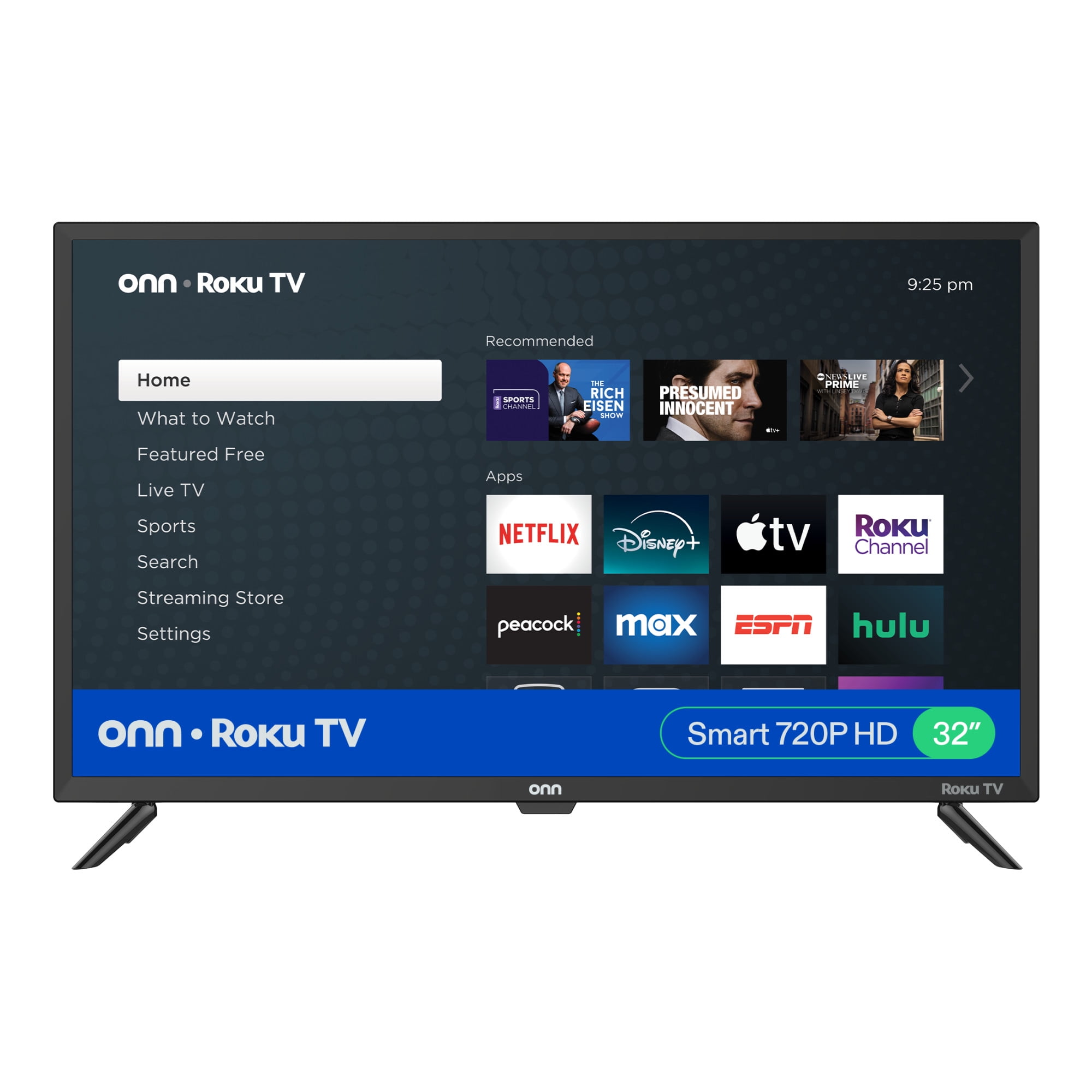 onn 32” Class 720P HD Roku Smart Television, 100012589